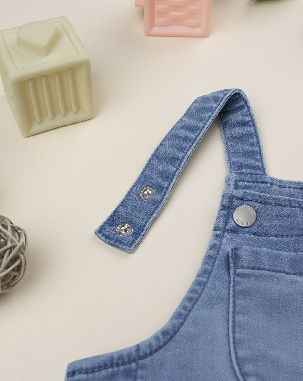 βρεφική τζιν σαλοπέτα μπλε denim rules για αγόρι - Prénatal