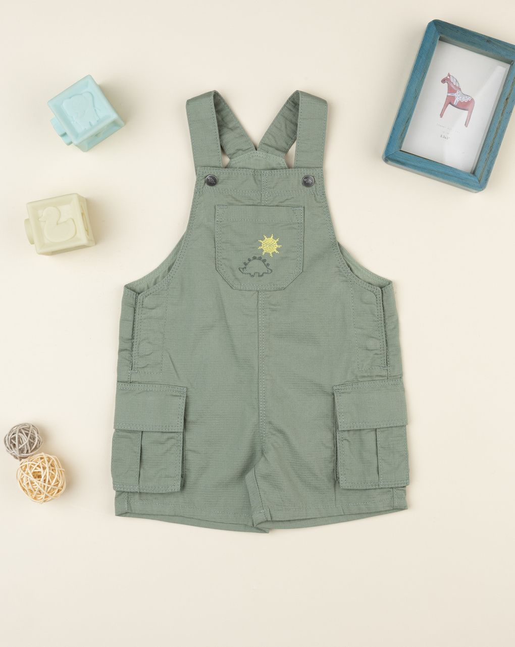 βρεφική σαλοπέτα λαδί dino για αγόρι