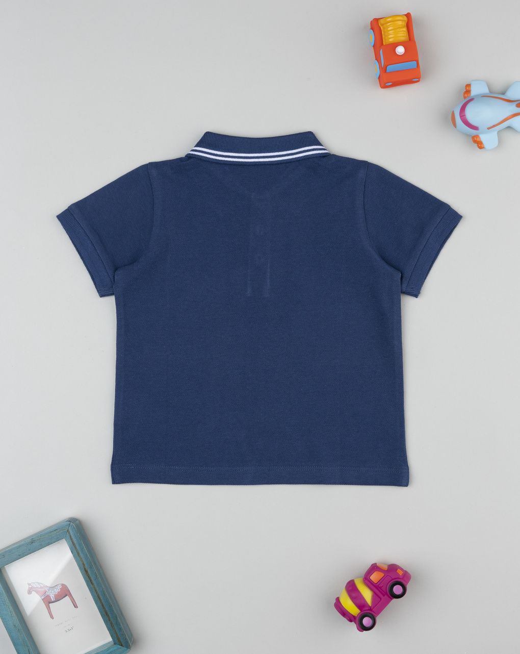 βρεφικό t-shirt πόλο μπλε dino για αγόρι - Prénatal