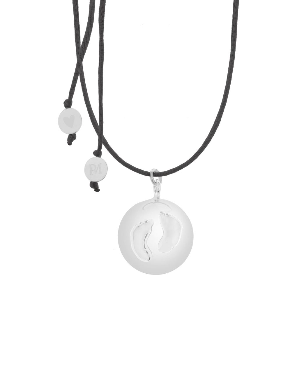 Proud mama μενταγιόν bola sofie silver πατουσάκια pm-665 - Proud Mama