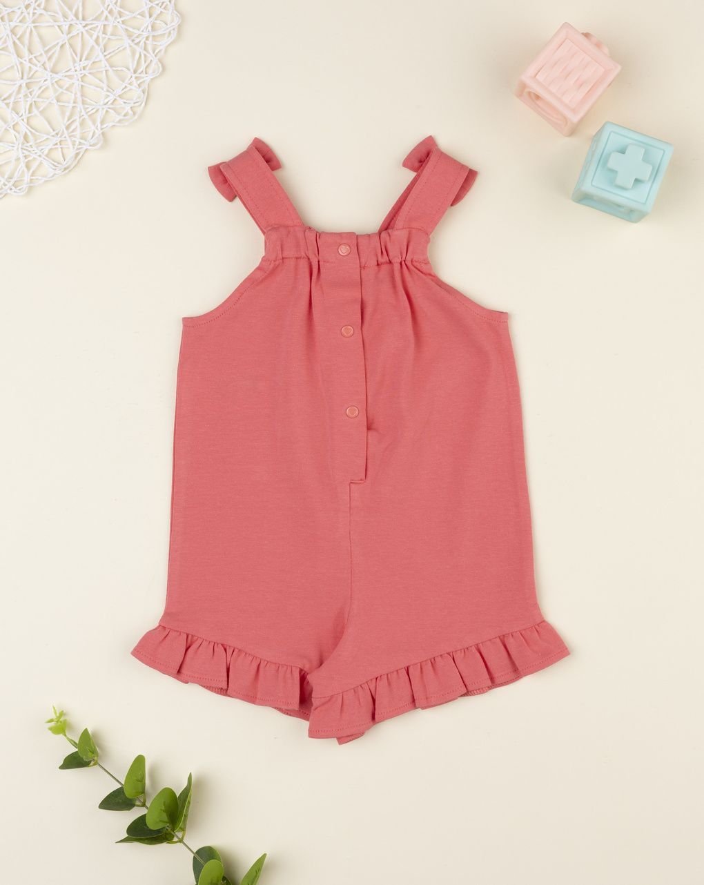 βρεφική ολόσωμη φόρμα κοραλλί lovely για κορίτσι - Prénatal