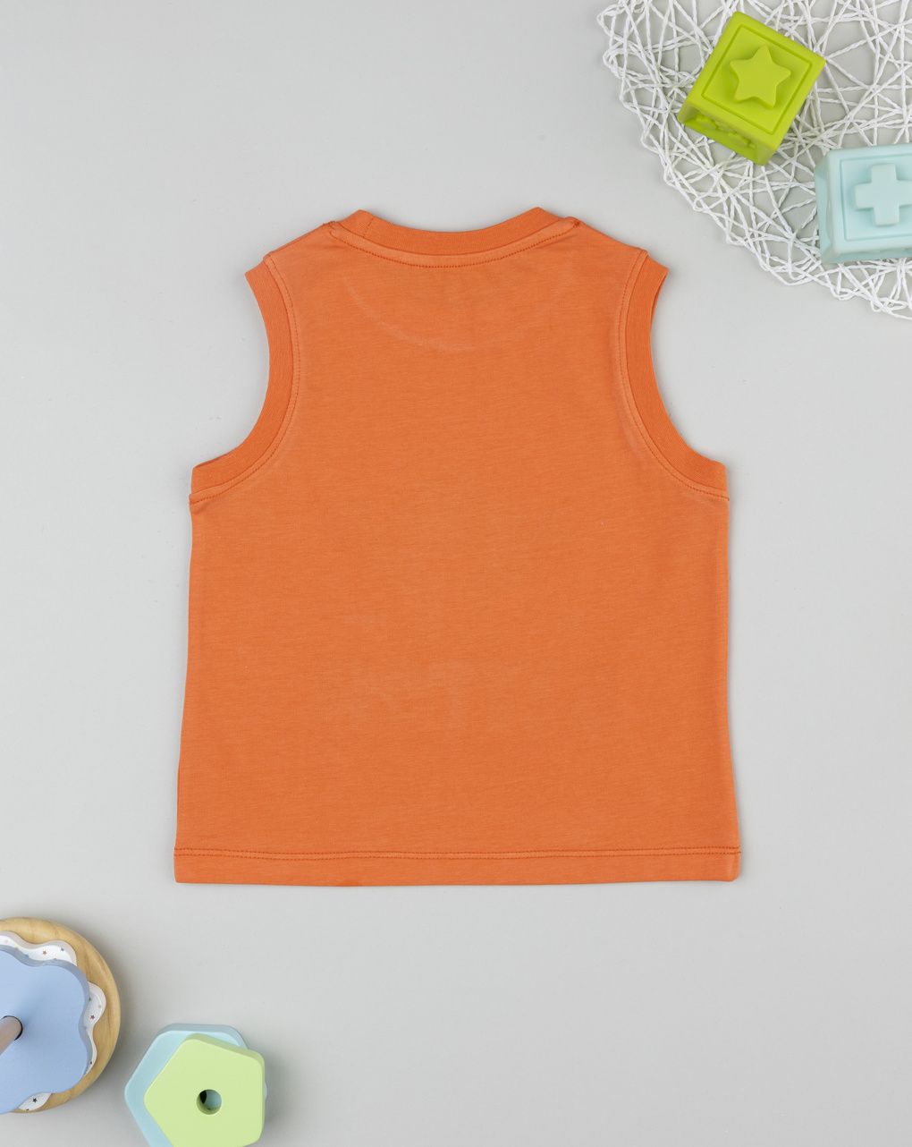 βρεφική αμάνικη μπλούζα πορτοκαλί stitch για αγόρι - Prénatal