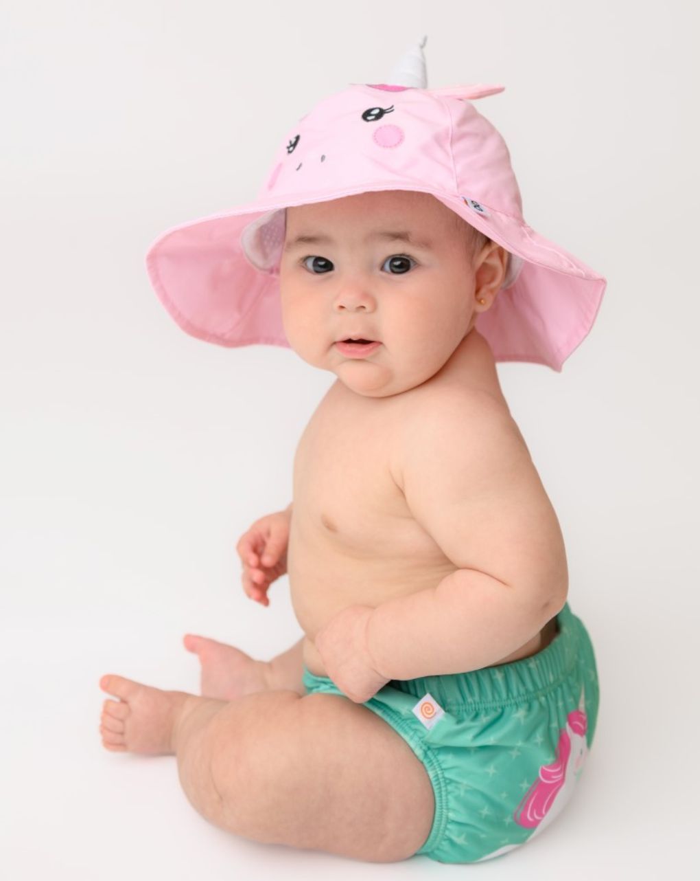 Zoocchini σετ μαγιό και καπέλο upf50+ unity the unicorn 6-24 μηνών zoo12023 - Zoocchini