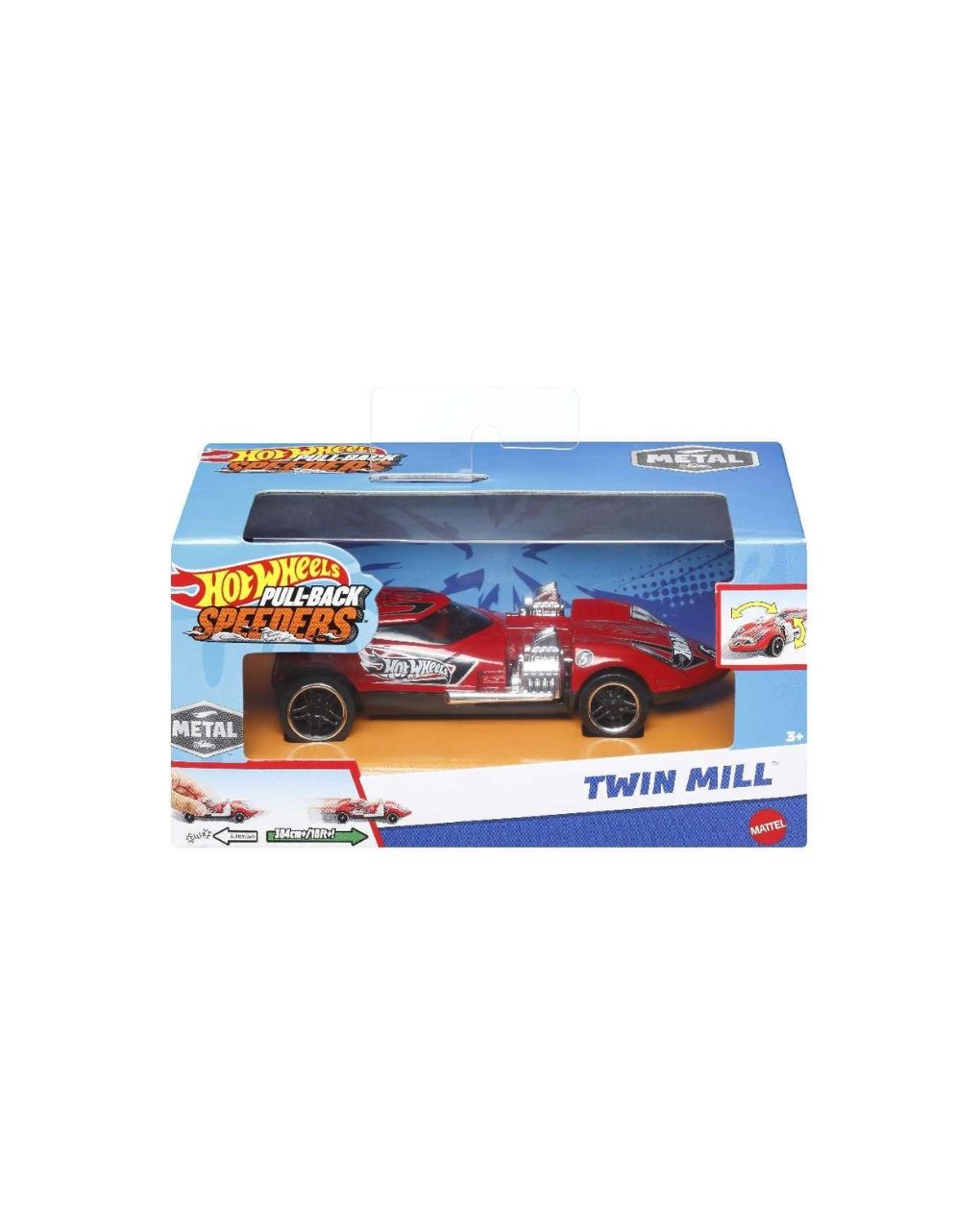 Hot wheels pull-back speeders die-cast αυτοκινητάκι 1:43 hpr70 (διάφορα σχέδια) - Hot wheels