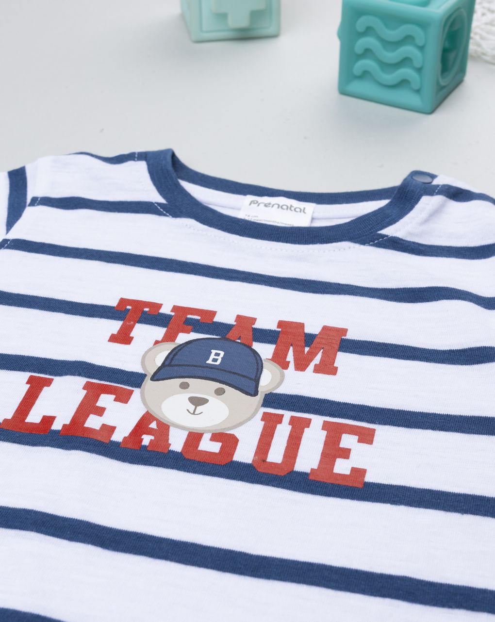 βρεφικό t-shirt ριγέ team league για αγόρι - Prénatal