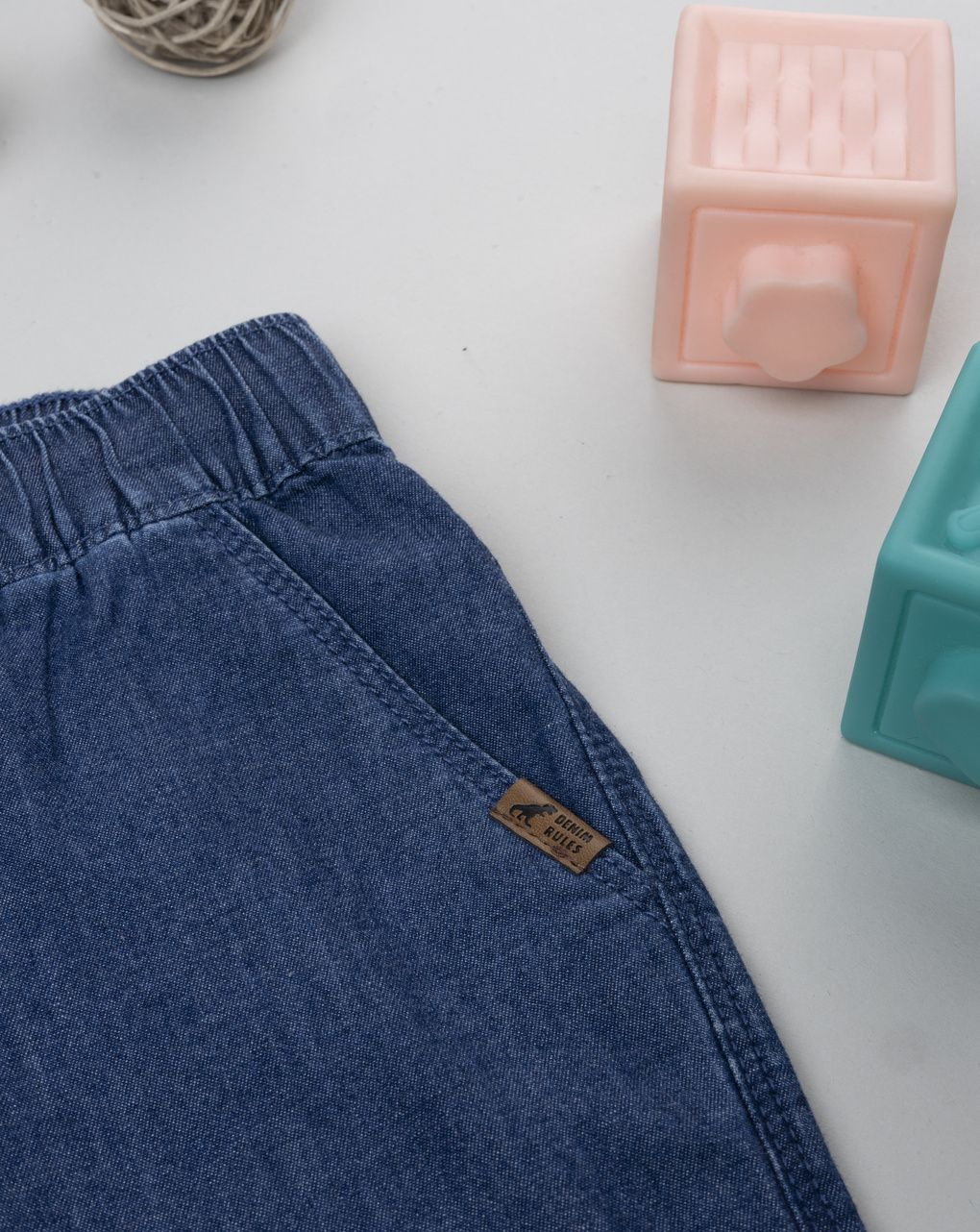 παιδικό τζιν σορτσάκι μπλε denim rules για αγόρι - Prénatal