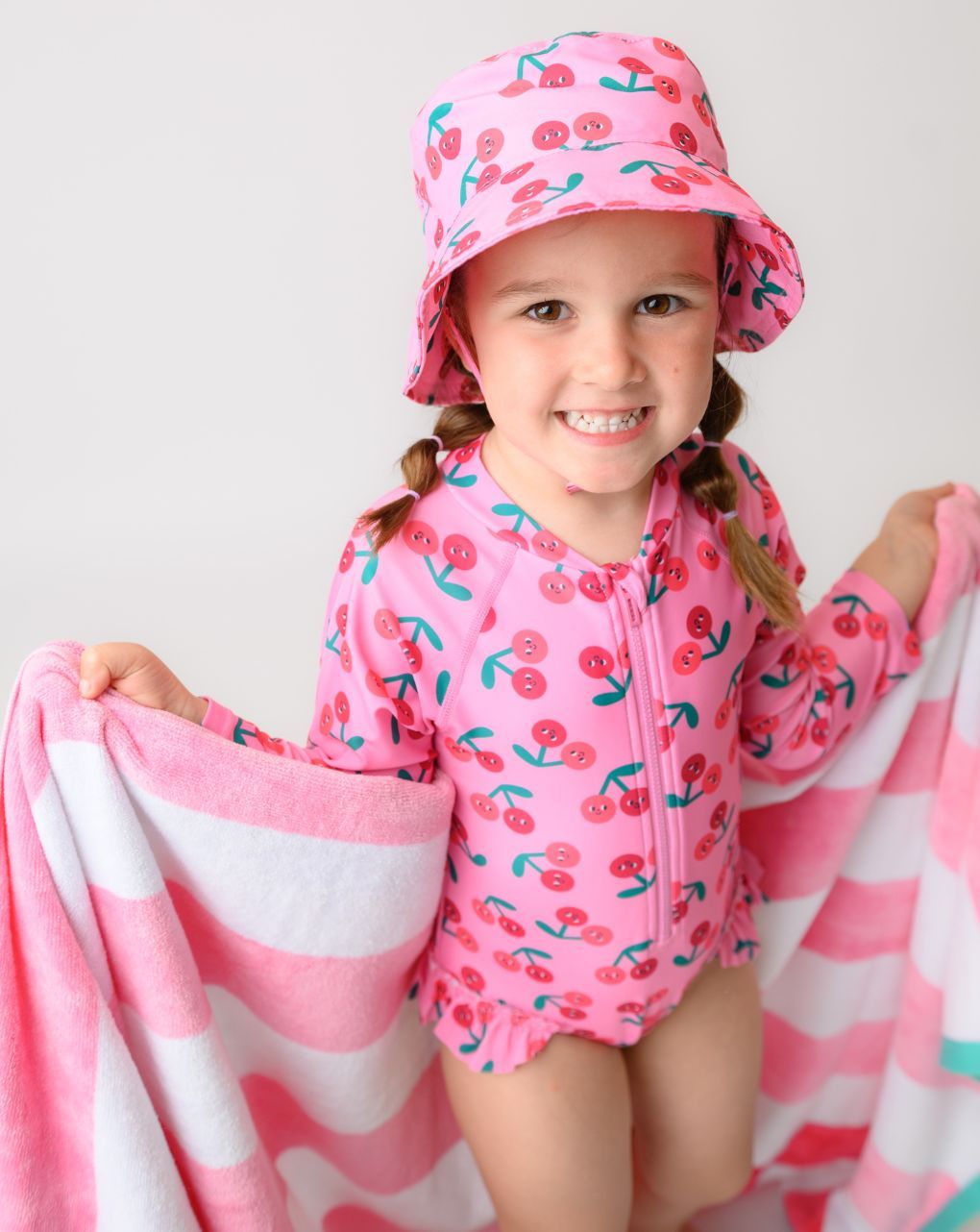 Zoocchini ολόσωμο μαγιώ με μανίκια uv cherry zoo12605 - Zoocchini