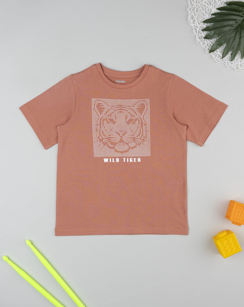 παιδικό t-shirt πορτοκαλί wild tiger για αγόρι