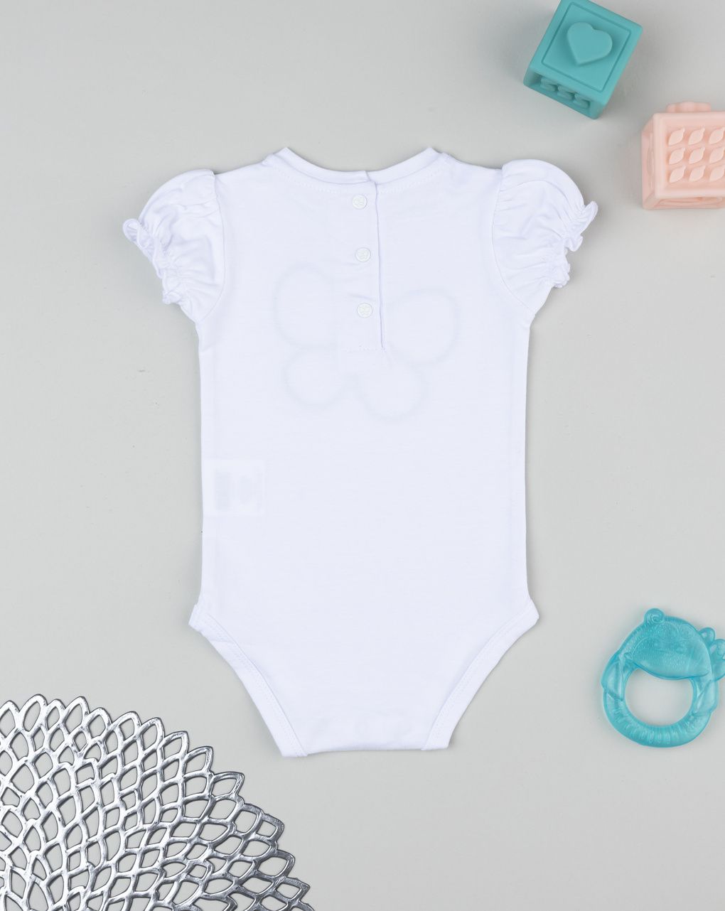 βρεφικό κορμάκι λευκό με πεταλούδα για κορίτσι - Prénatal