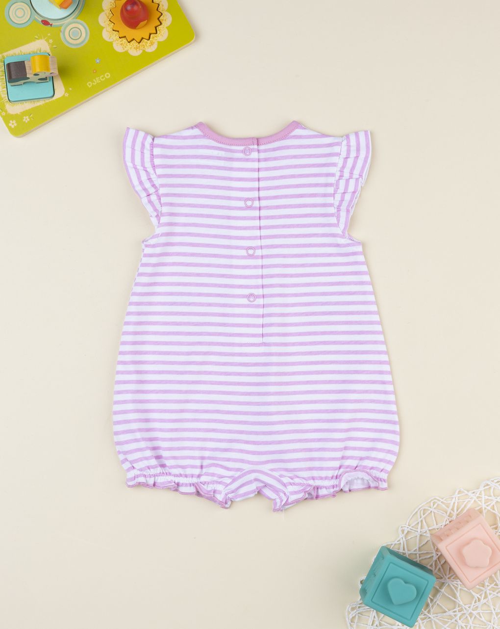 βρεφικό φορμάκι ριγέ με φράουλες για κορίτσι - Prénatal