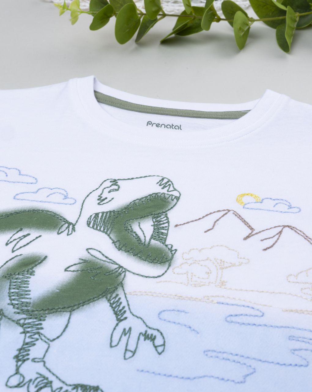 παιδικό t-shirt λευκό dinos για αγόρι - Prénatal