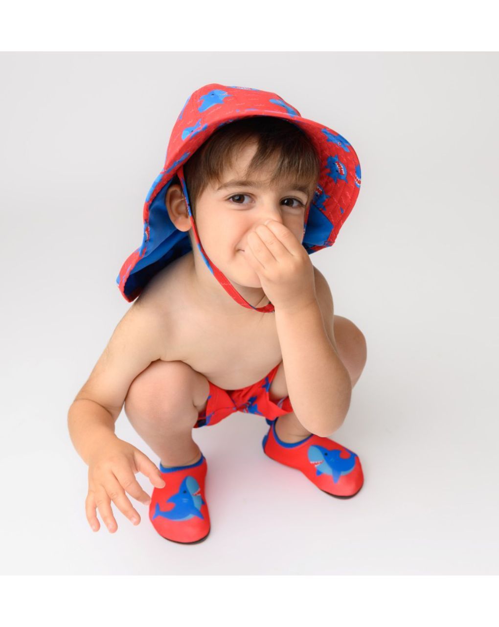 Zoocchini παιδικό μαγιό σορτς sherman the shark zoo12903 - Zoocchini