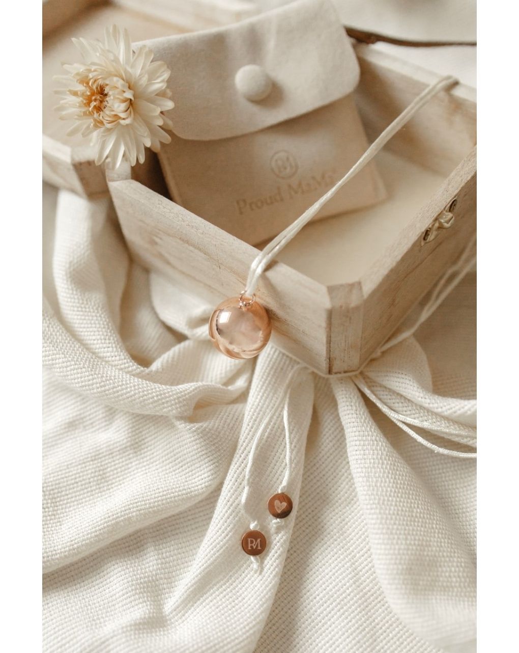 Proud mama μενταγιόν bola sofie rose gold πατουσάκια pm-671 - Proud Mama