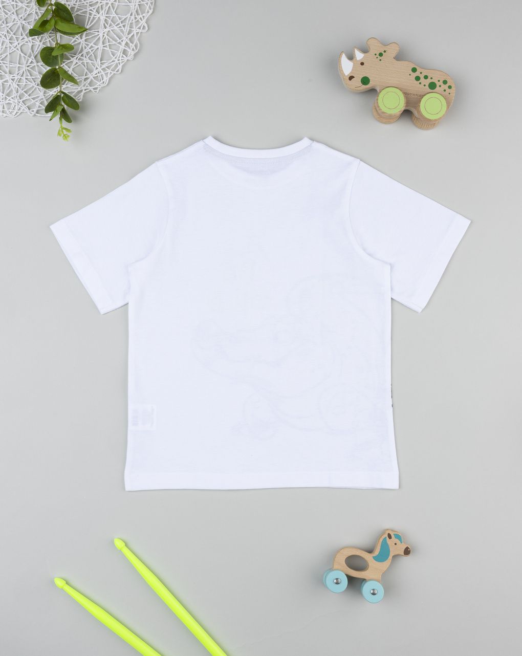 παιδικό t-shirt λευκό με κροκόδειλο για αγόρι - Prénatal