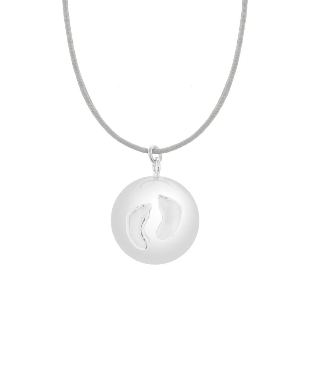 Proud mama μενταγιόν bola sofie silver grey πατουσάκια pm-668