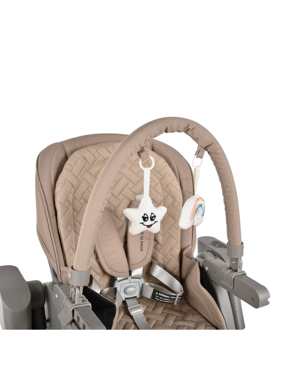 Bebe stars καρεκλάκι φαγητού-κούνια serenna ηλεκτρικό 2 σε 1 natural beige 871-182 - Bebe Stars