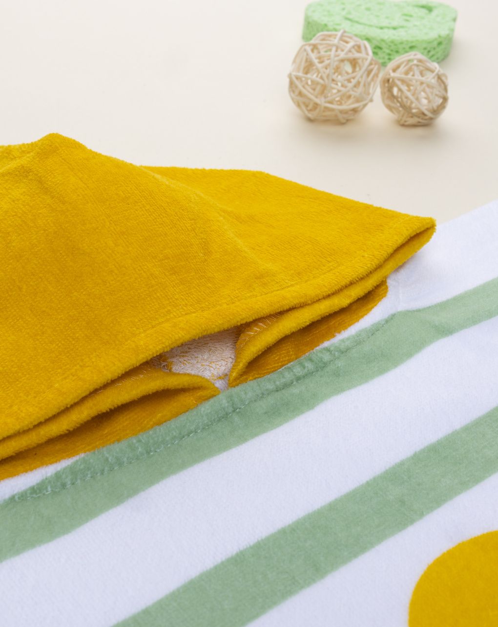 βρεφικό πόντσο θαλάσσης ριγέ με λιονταράκι για αγόρι - Prénatal