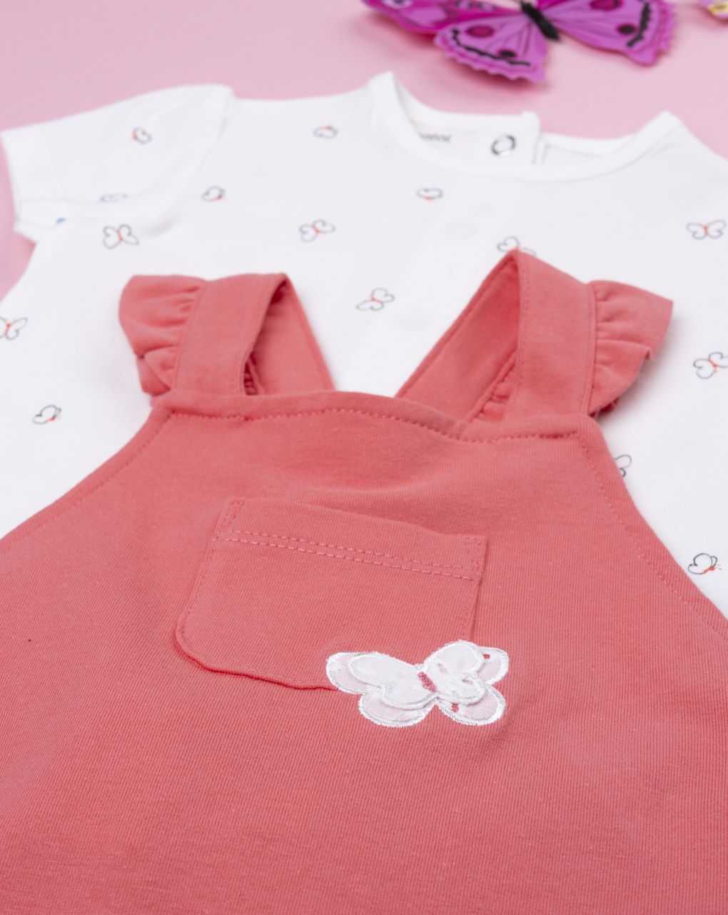 βρεφικό σετ t-shirt και σαλοπέτα με πεταλούδα για κορίτσι - Prénatal
