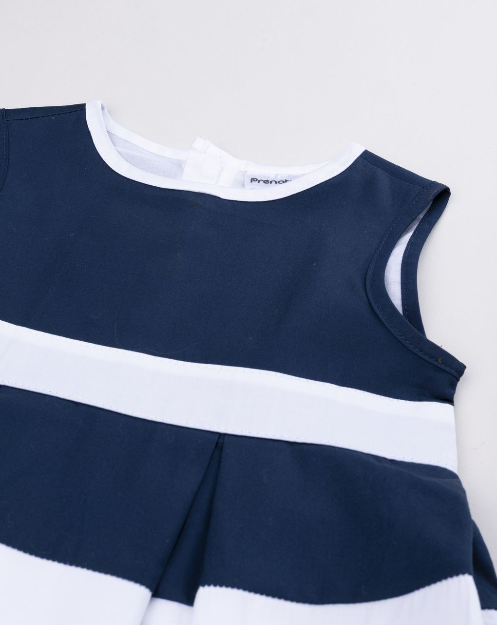 παιδικό φόρεμα ριγέ μπλε/λευκό elegant για κορίτσι - Prénatal