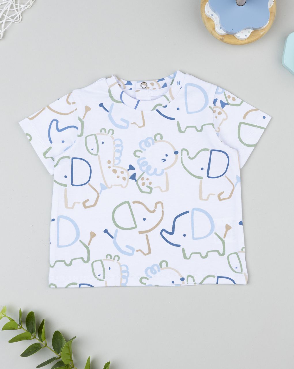 βρεφικό t-shirt λευκό savana για αγόρι - Prénatal