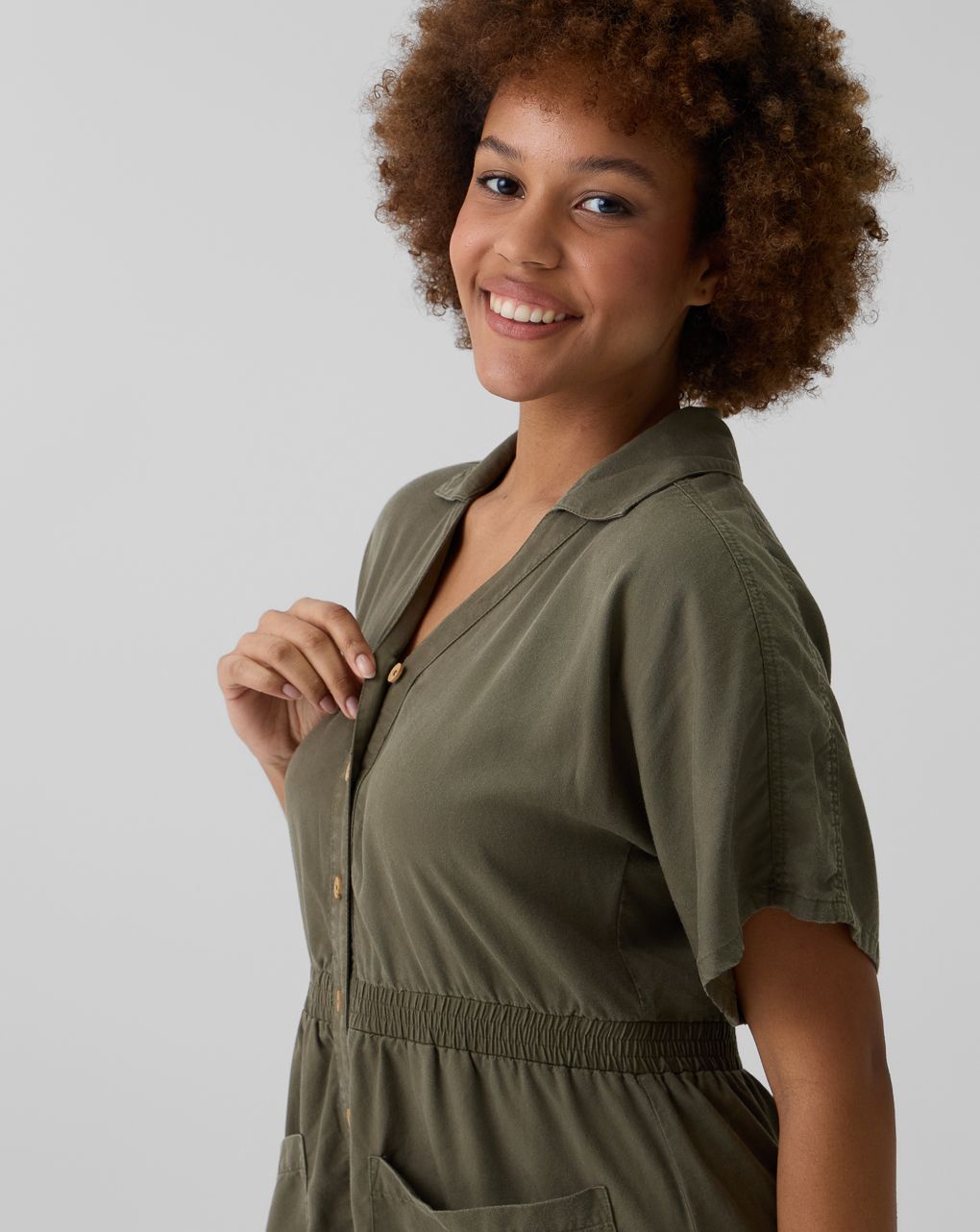 γυναικεία ολόσωμη φόρμα εγκυμοσύνης/θηλασμού χακί - Prénatal