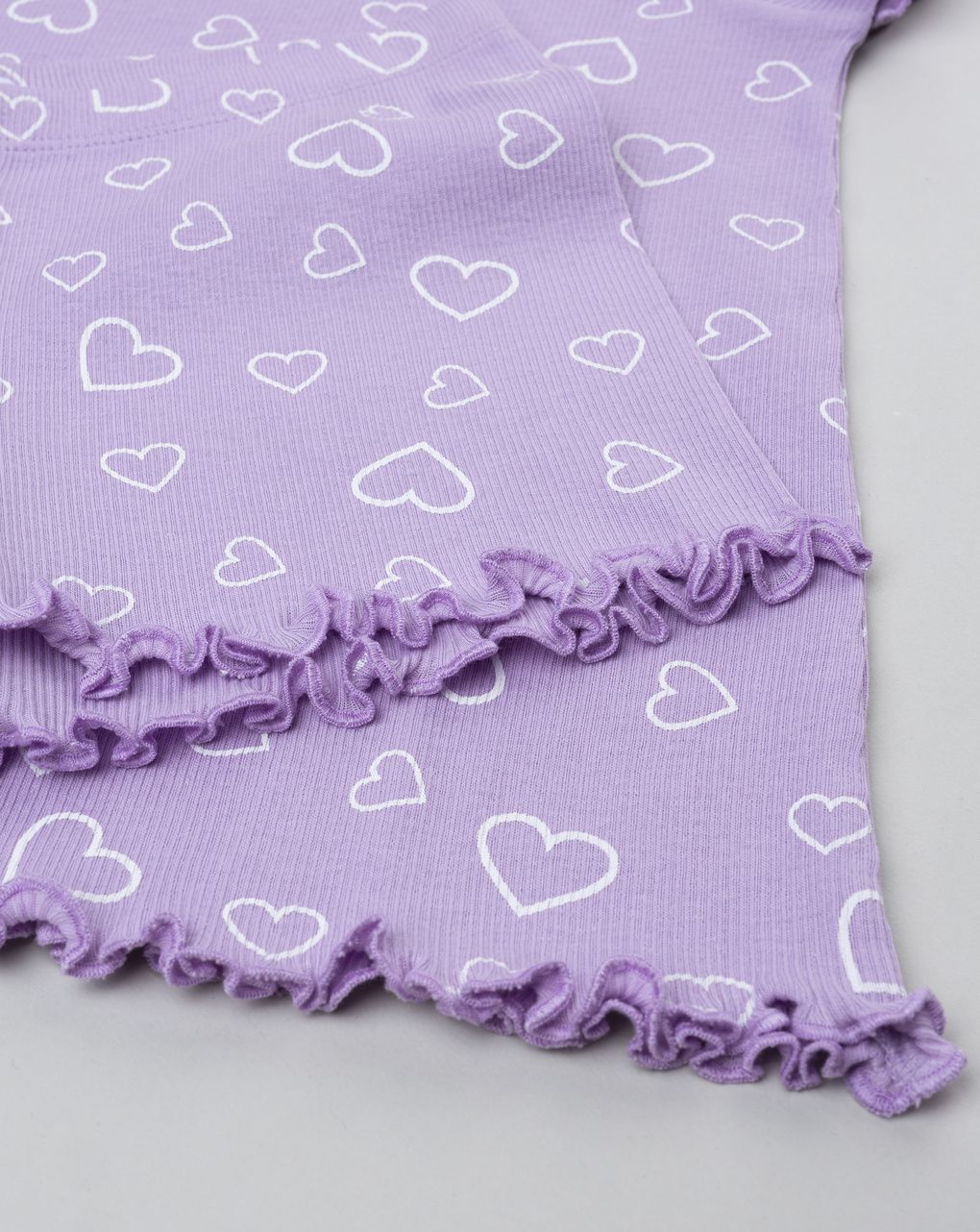 παιδική πιτζάμα λιλά με καρδούλες για κορίτσι - Prénatal