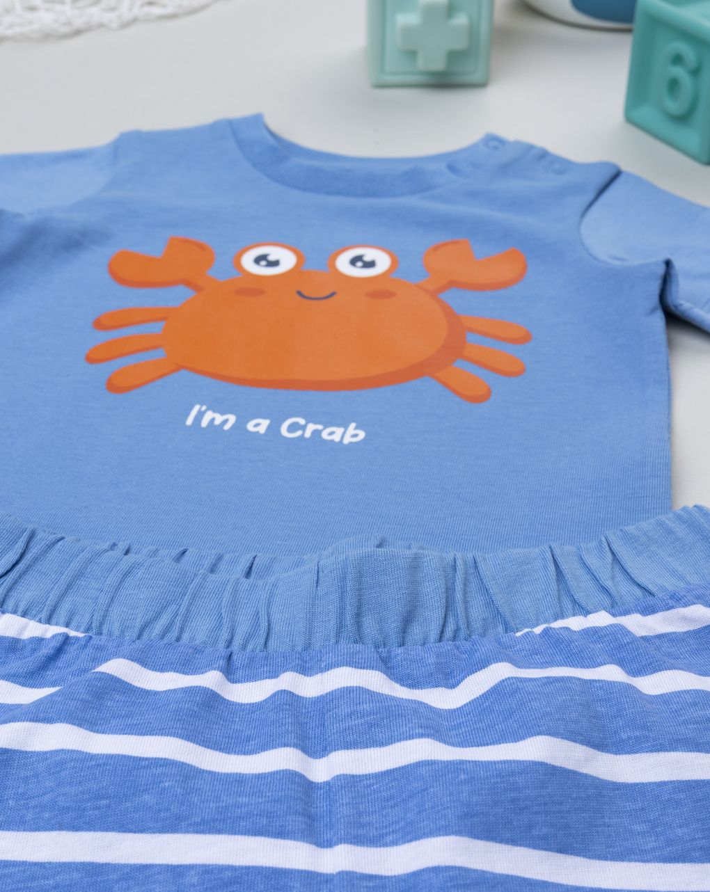 βρεφικό σετ t-shirt και σορτσάκι με καβουράκι για αγόρι - Prénatal