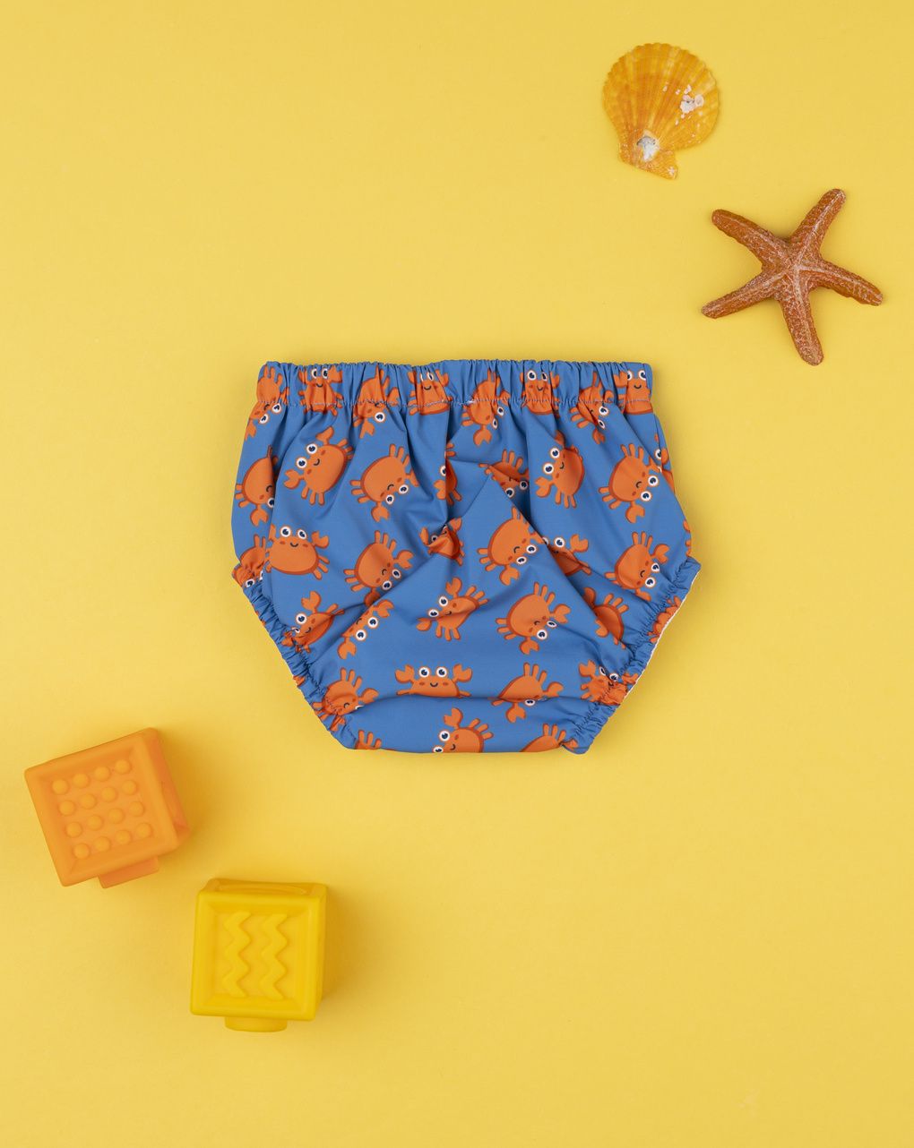 βρεφικό μαγιό πάνα μπλε με καβουράκια για αγόρι - Prénatal