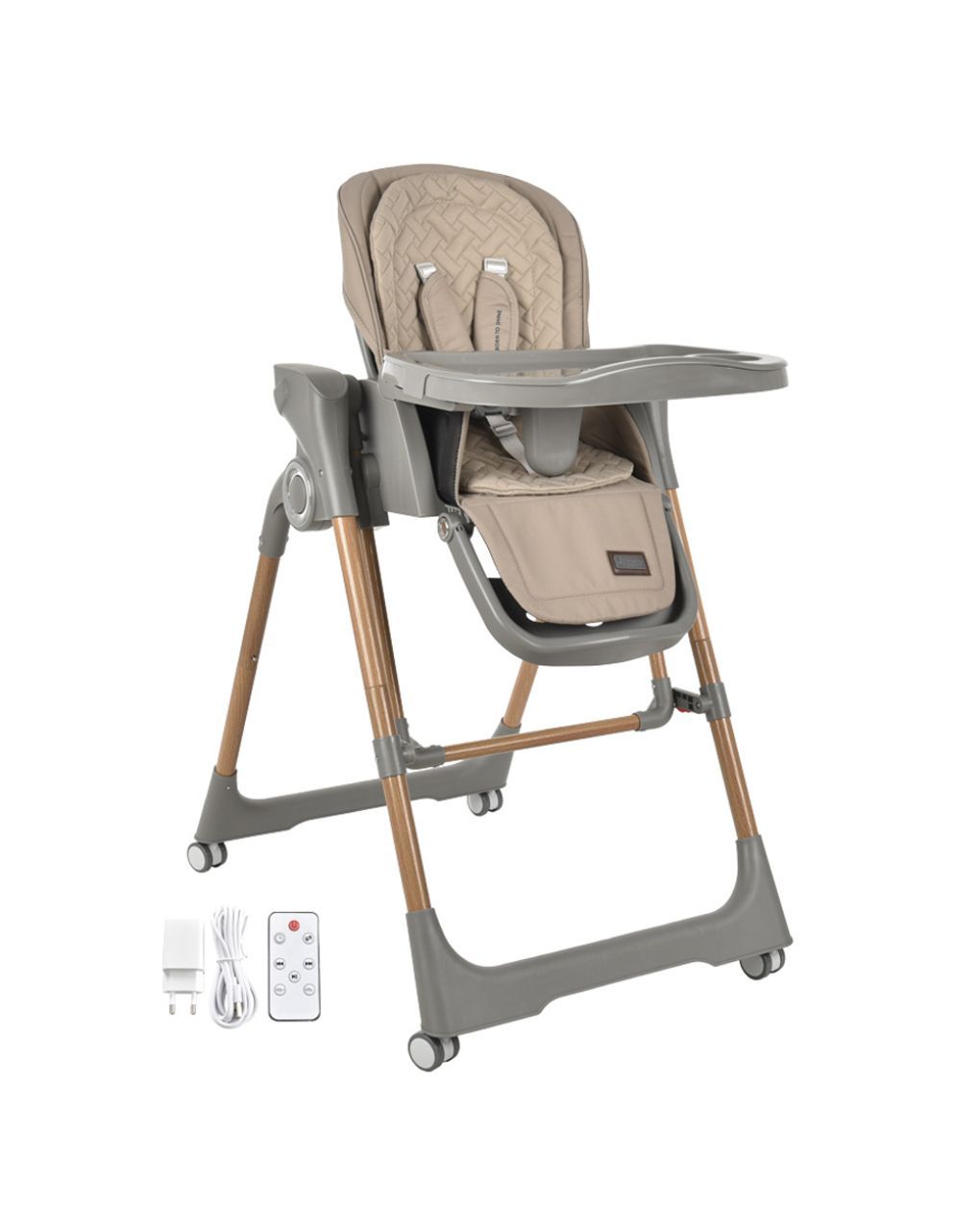 Bebe stars καρεκλάκι φαγητού-κούνια serenna ηλεκτρικό 2 σε 1 natural beige 871-182 - Bebe Stars