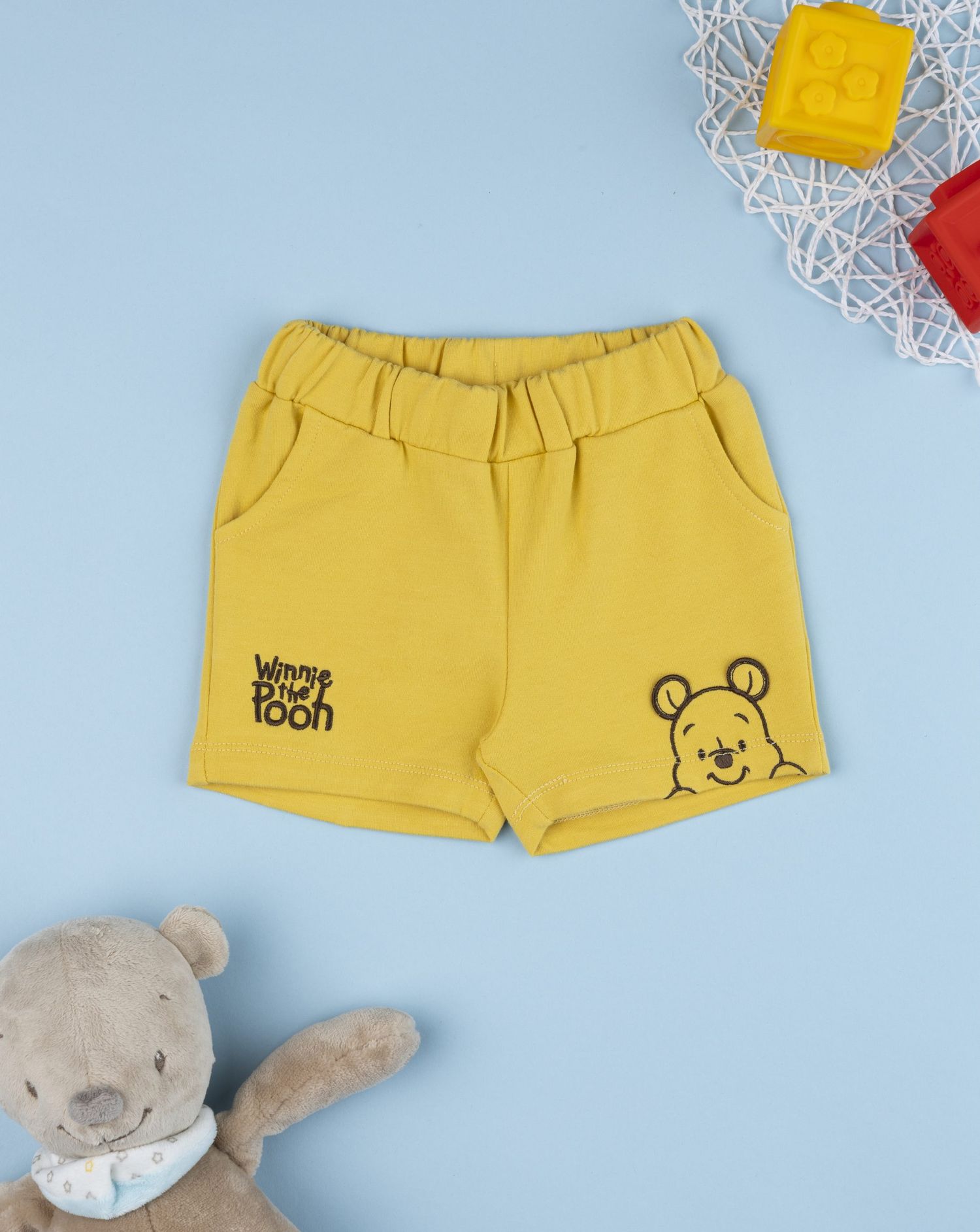 βρεφικό σορτσάκι κίτρινο winnie για αγόρι