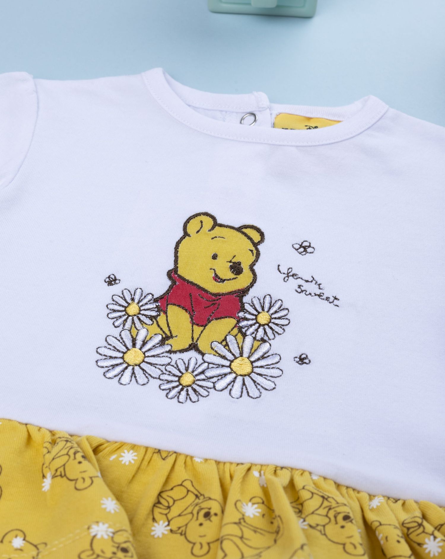 βρεφικό φορμάκι λευκό/κίτρινο winnie για κορίτσι - Prénatal