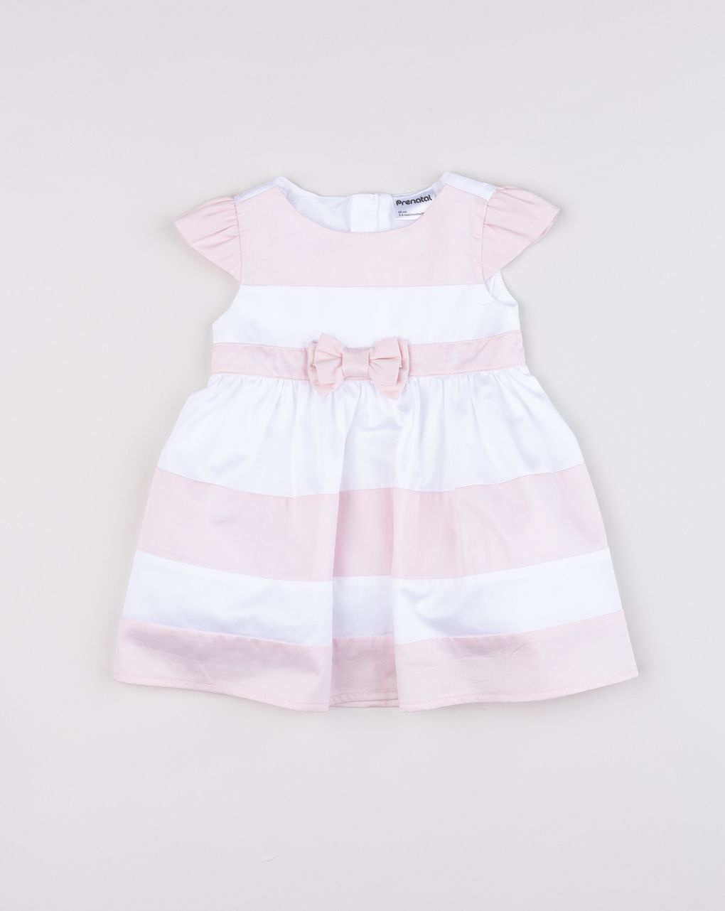 βρεφικό φόρεμα ριγέ ροζ/λευκό elegant για κορίτσι - Prénatal