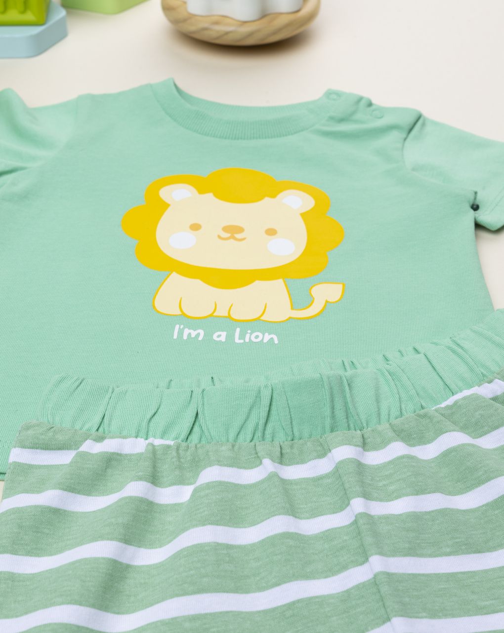 βρεφικό σετ t-shirt και σορτσάκι με λιονταράκι για αγόρι - Prénatal