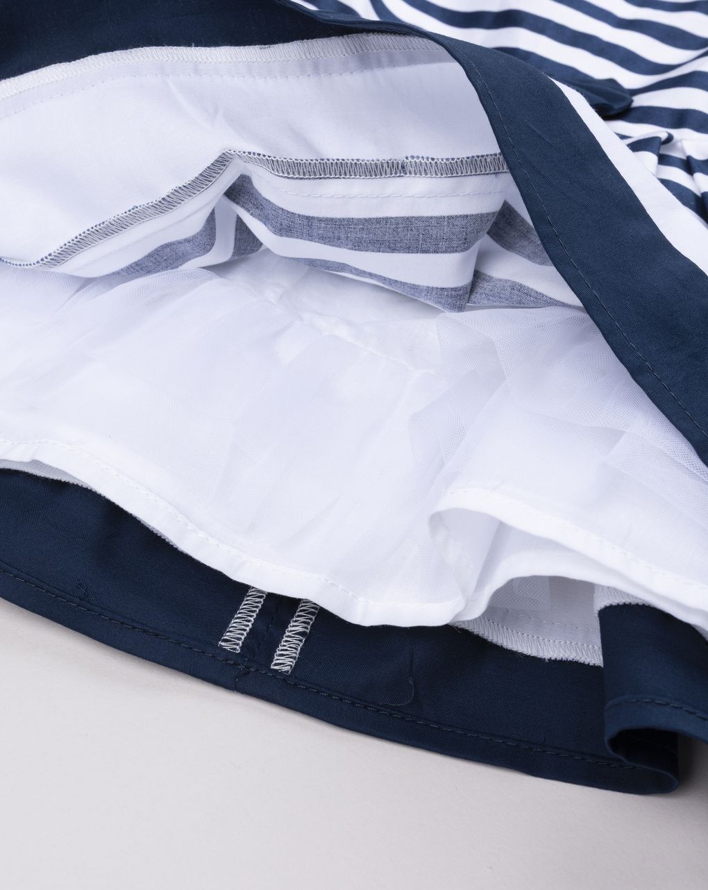 βρεφικό φόρεμα ριγέ μπλε/λευκό elegant για κορίτσι - Prénatal