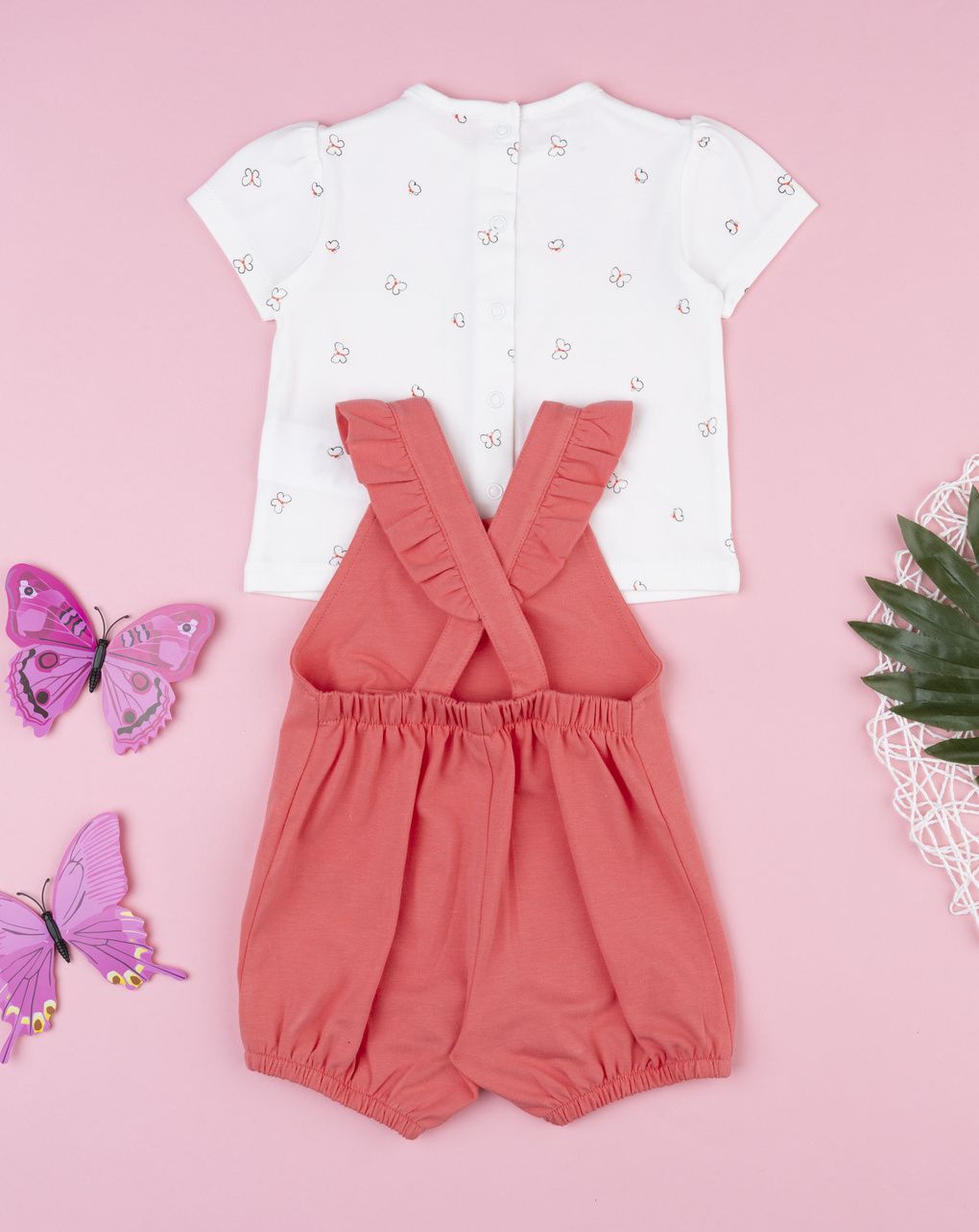 βρεφικό σετ t-shirt και σαλοπέτα με πεταλούδα για κορίτσι - Prénatal