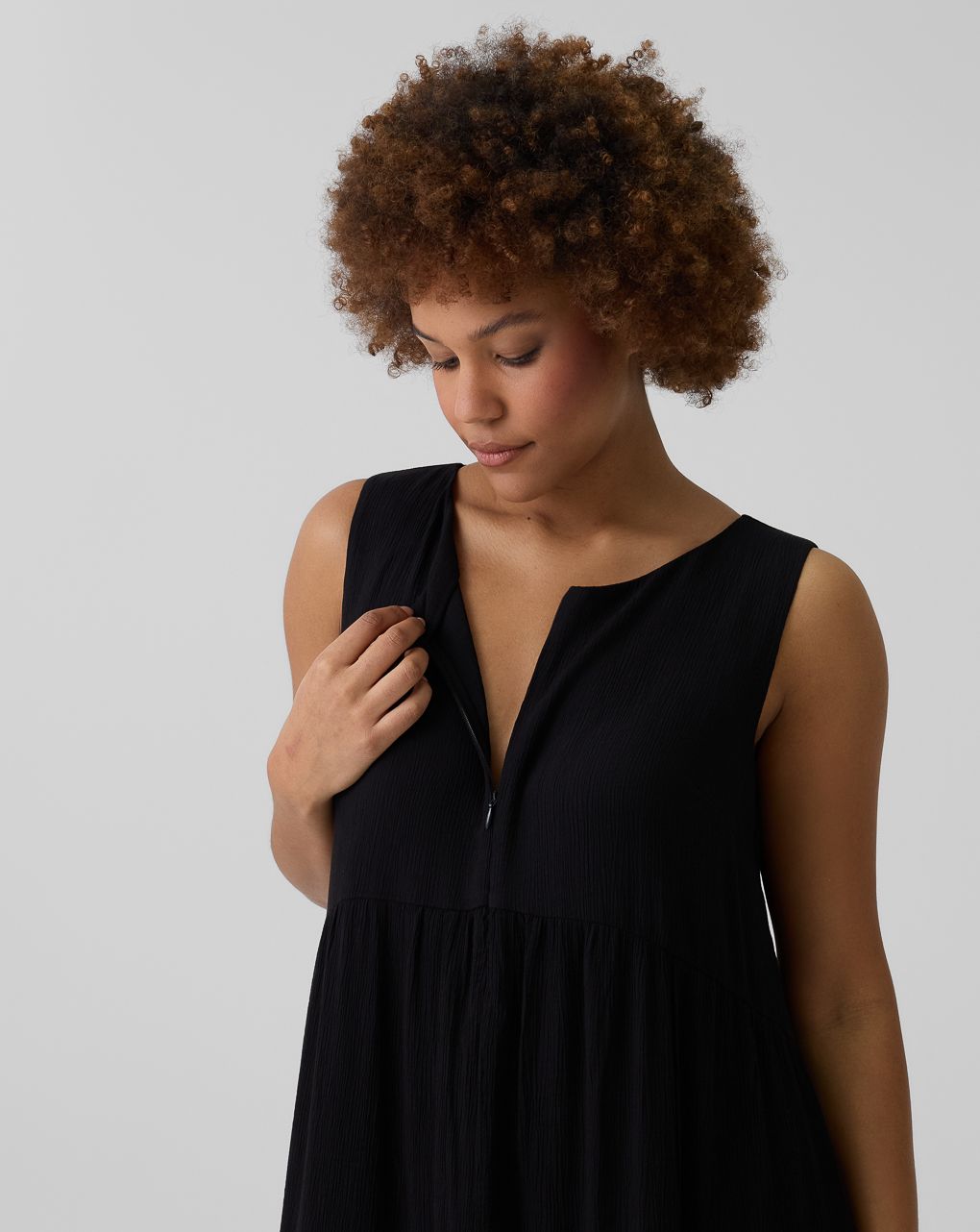 γυναικείο φόρεμα εγκυμοσύνης/θηλασμού μαύρο - Prénatal