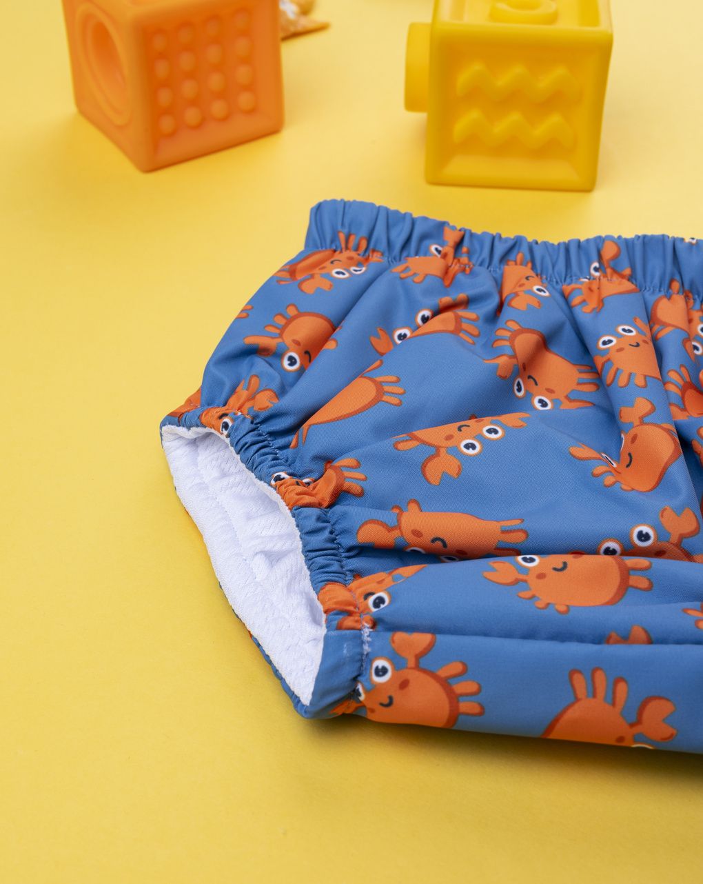 βρεφικό μαγιό πάνα μπλε με καβουράκια για αγόρι - Prénatal