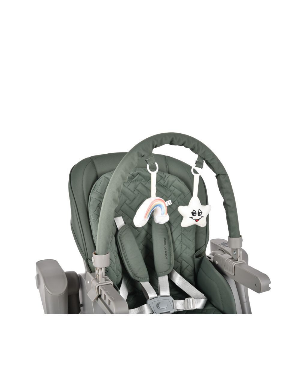 Bebe stars καρεκλάκι φαγητού-κούνια serenna ηλεκτρικό 2 σε 1 forest green 871-176 - Bebe Stars