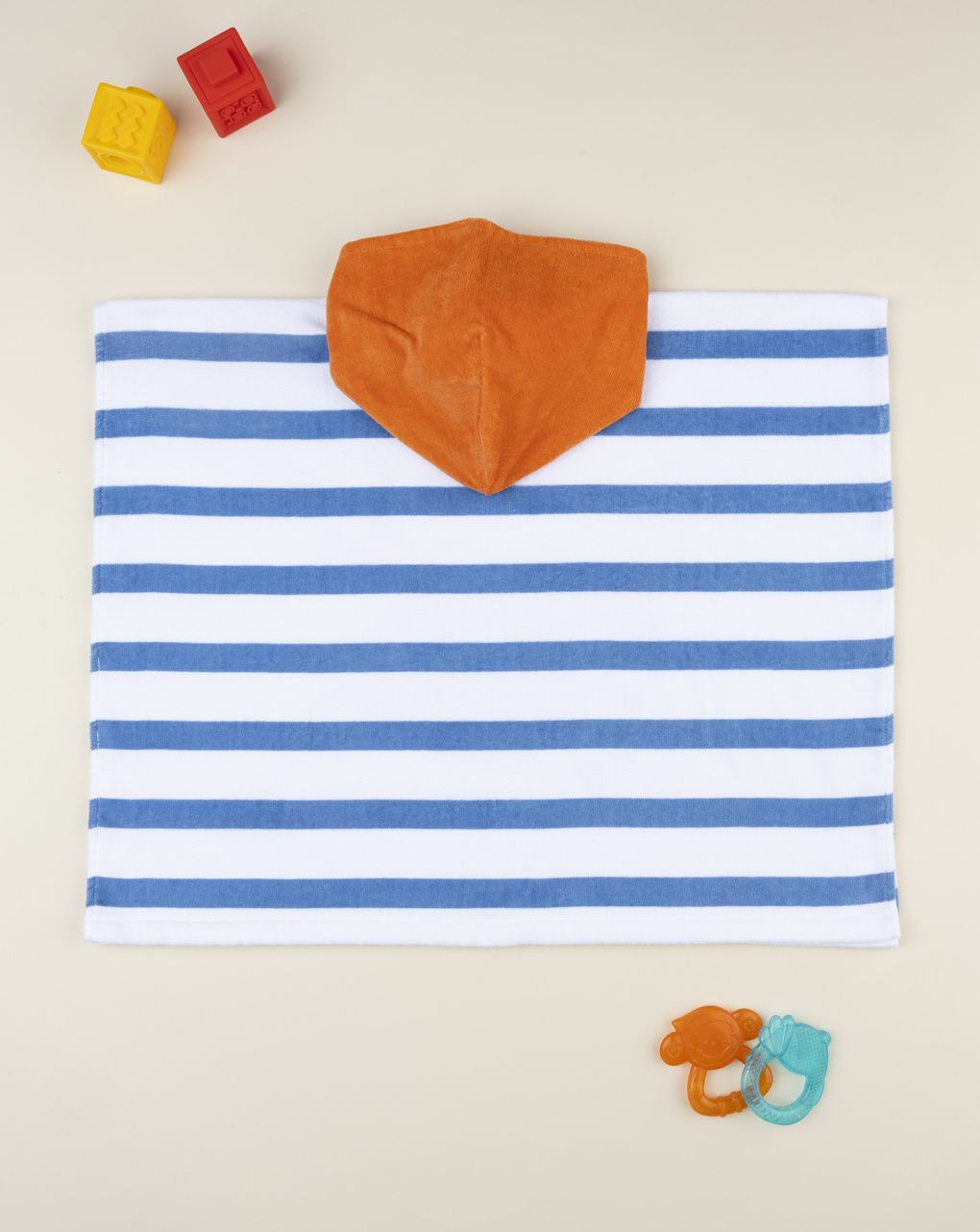 βρεφικό πόντσο θαλάσσης ριγέ με καβουράκι για αγόρι - Prénatal
