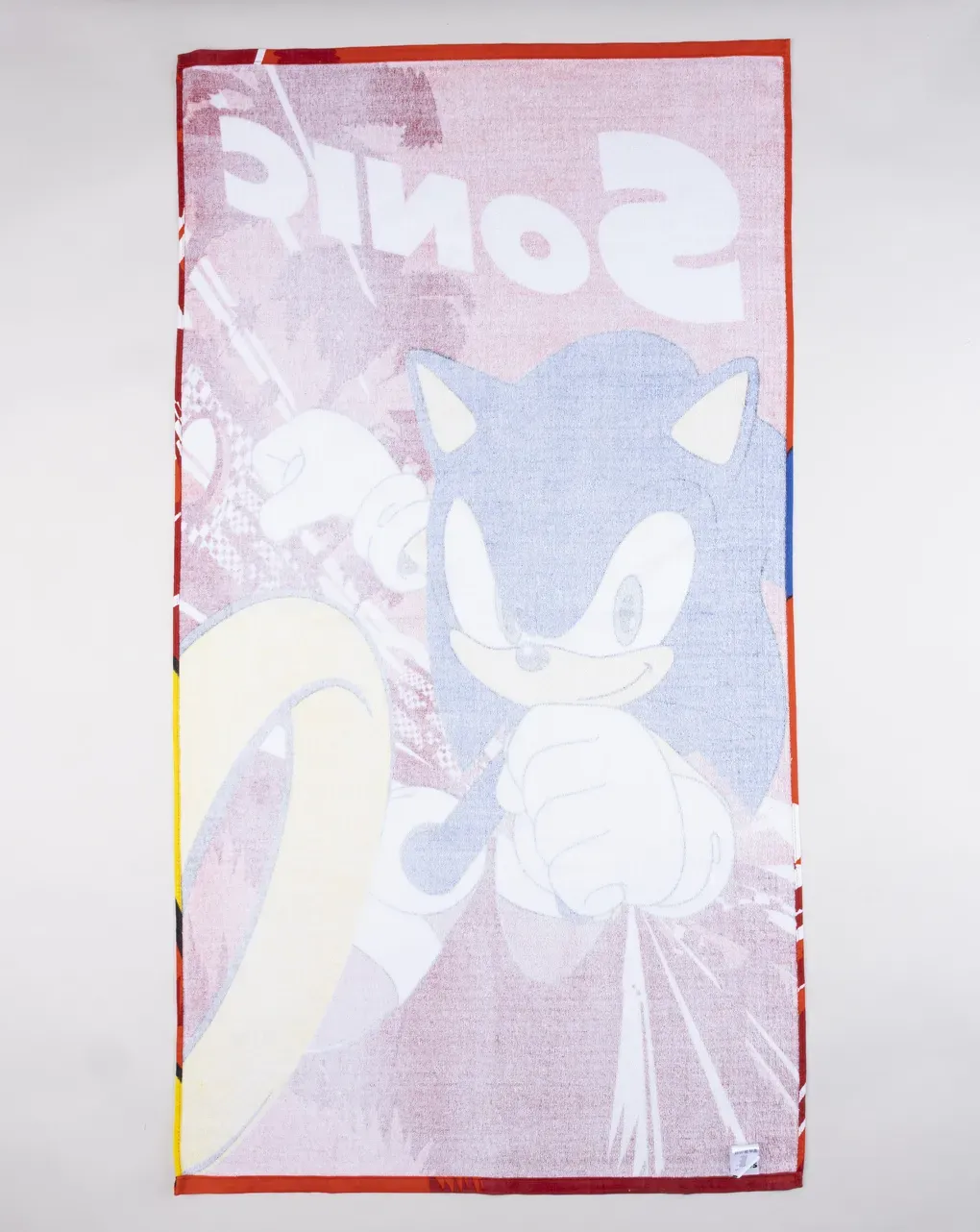 παιδική πετσέτα θαλάσσης κόκκινη sonic για αγόρι - Prénatal