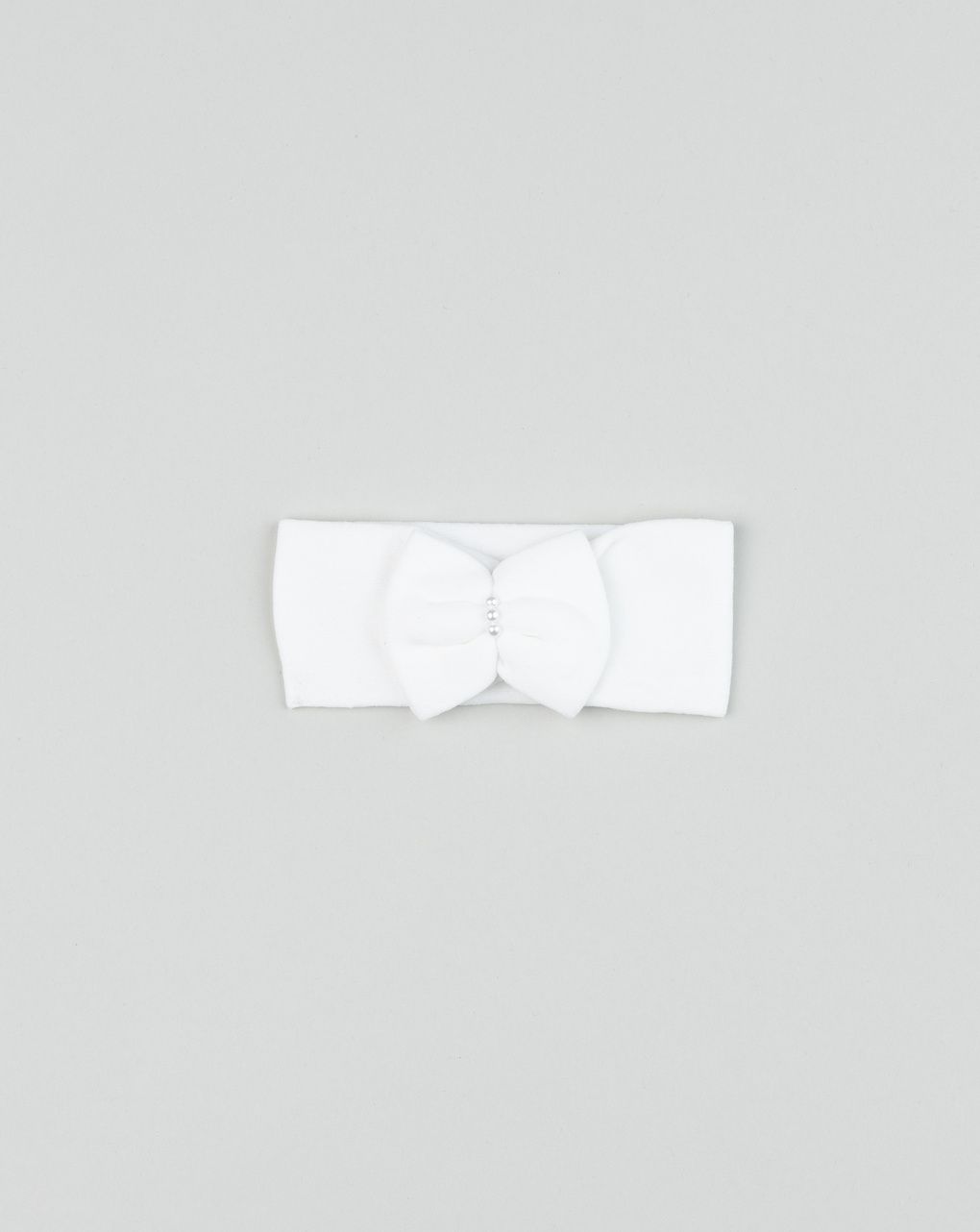 βρεφική κορδέλα μαλλιών λευκή με πέρλες για κορίτσι