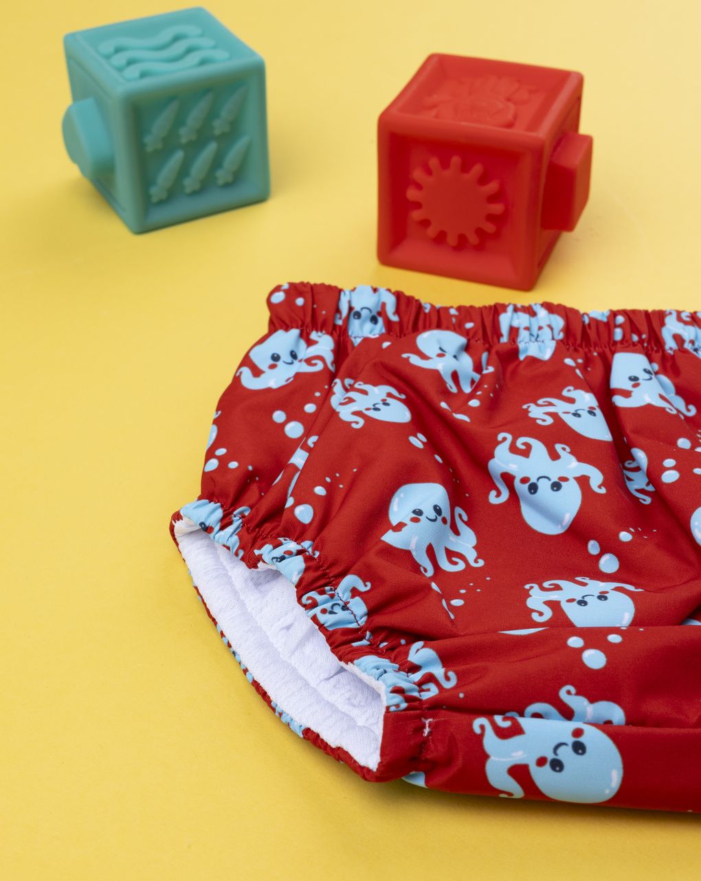 βρεφικό μαγιό πάνα κόκκινο με χταπόδια για αγόρι - Prénatal