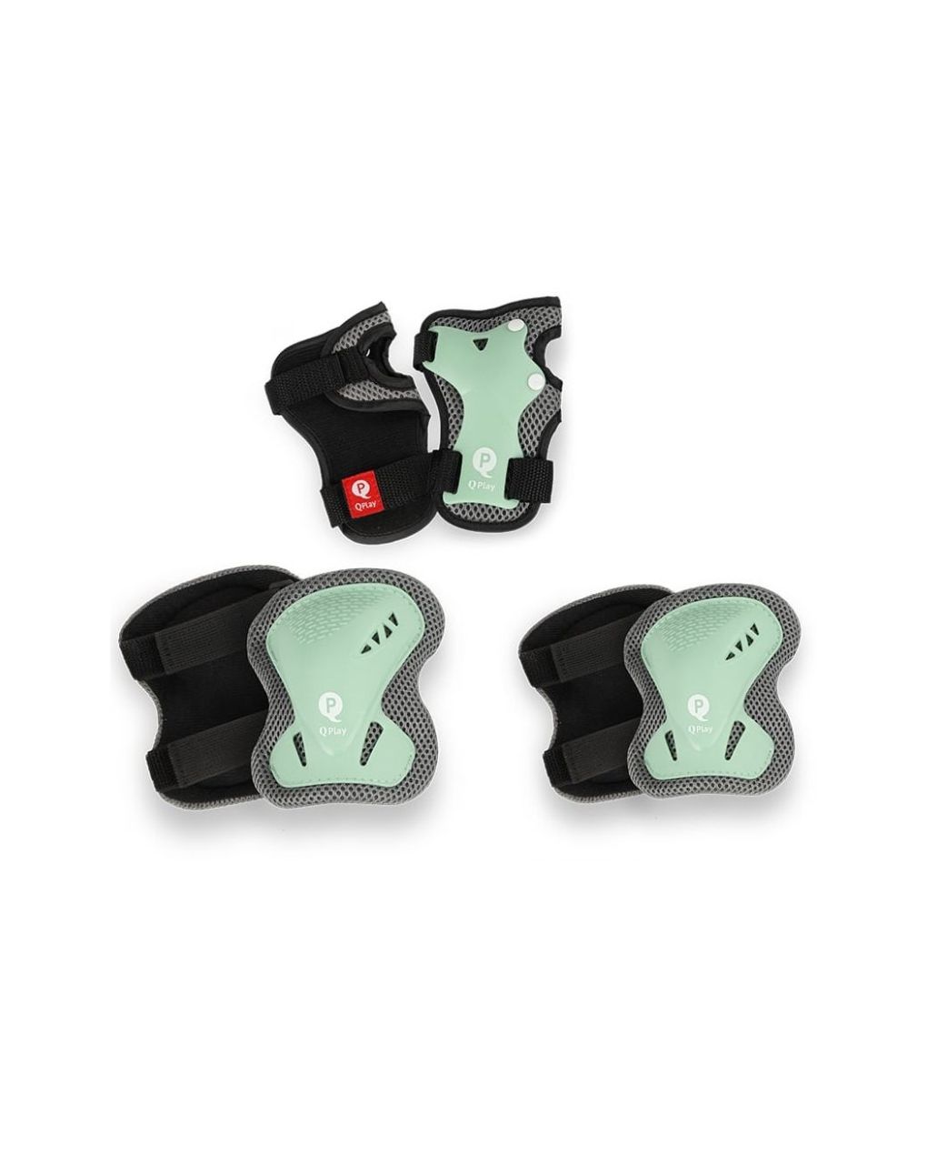 Qplay προστατευτικό σετ αγκώνας-γόνατο-καρπός jade green small 01-2002327-01