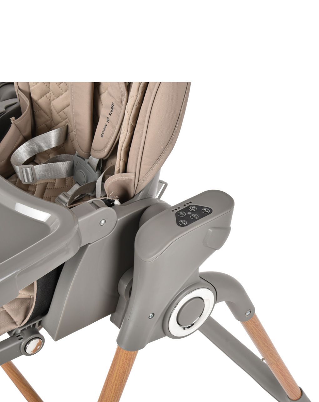 Bebe stars καρεκλάκι φαγητού-κούνια serenna ηλεκτρικό 2 σε 1 natural beige 871-182 - Bebe Stars