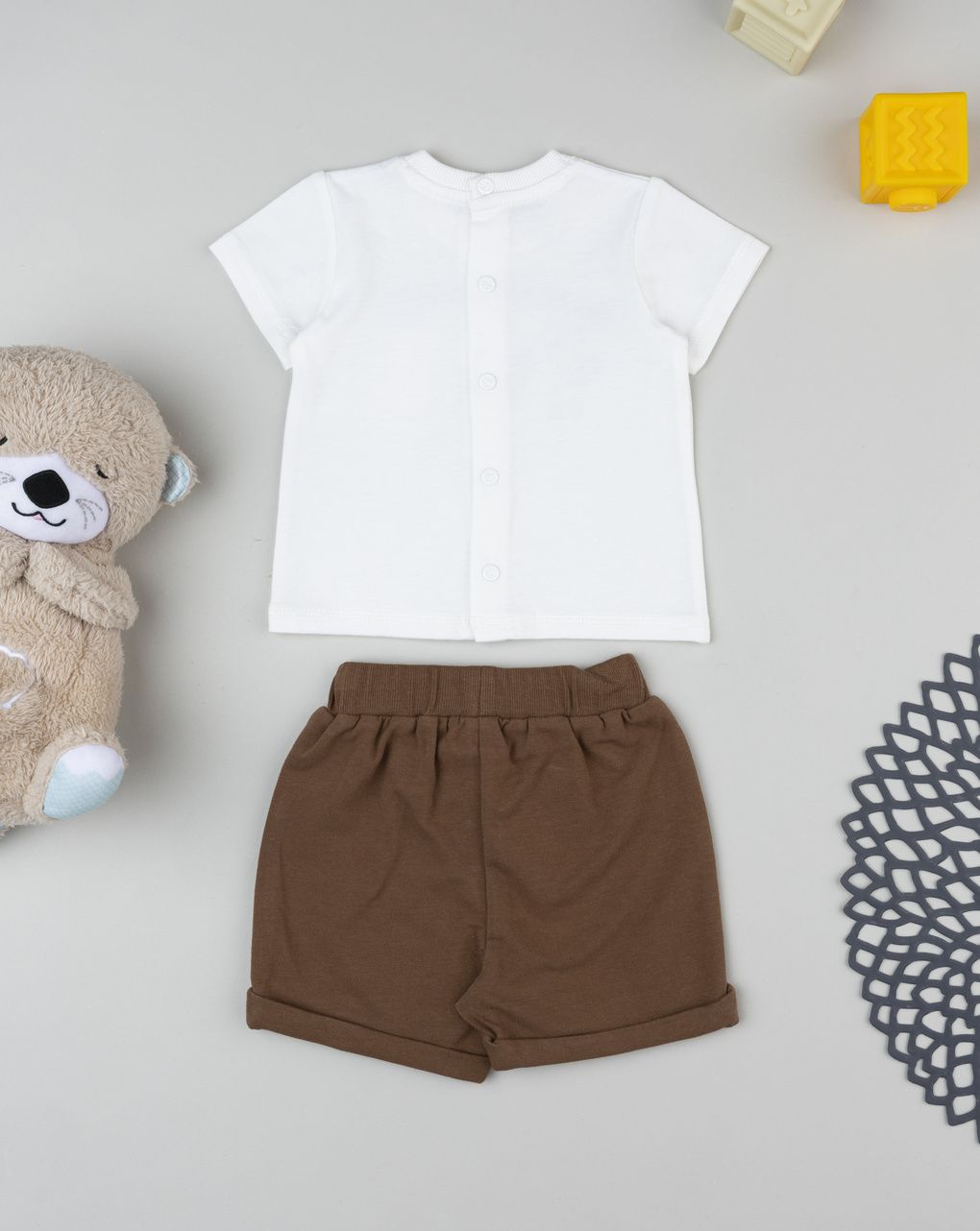 βρεφικό σετ t-shirt και σορτσάκι funny dogs για αγόρι - Prénatal