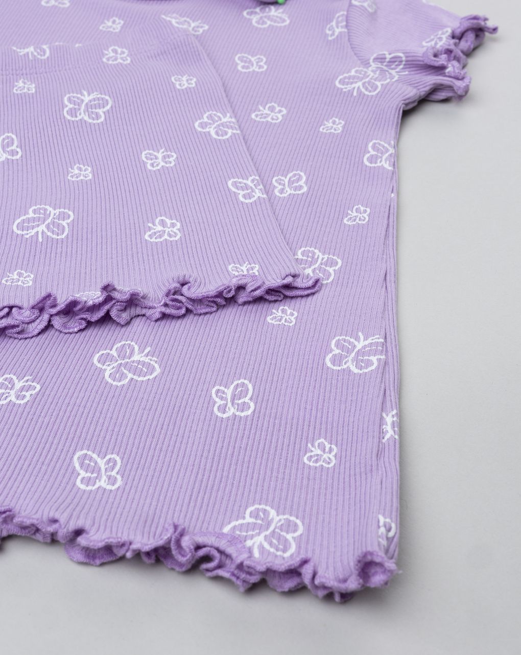 βρεφική πιτζάμα λιλά με πεταλούδες για κορίτσι - Prénatal