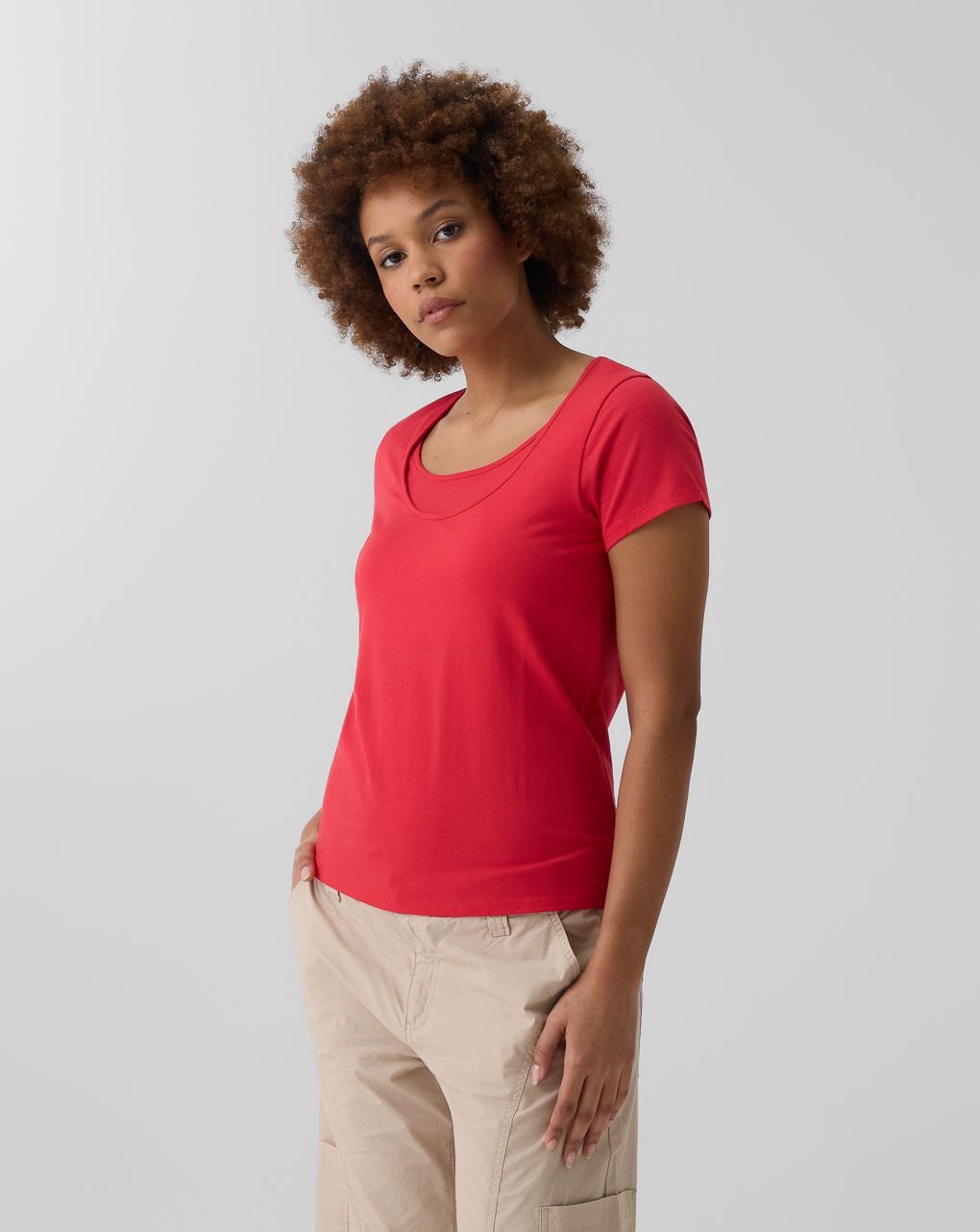 γυναικείο t-shirt εγκυμοσύνης/θηλασμού κόκκινο - Prénatal
