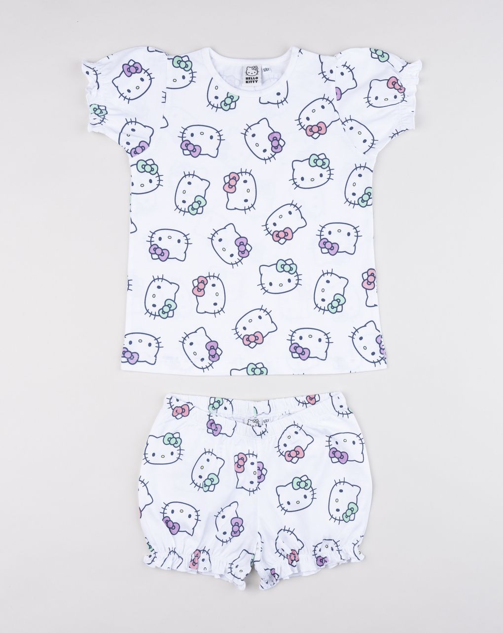 παιδική πιτζάμα λευκή hello kitty για κορίτσι