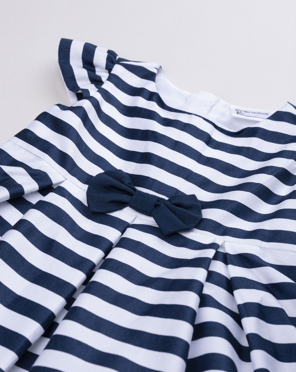 βρεφικό φόρεμα ριγέ μπλε/λευκό elegant για κορίτσι - Prénatal