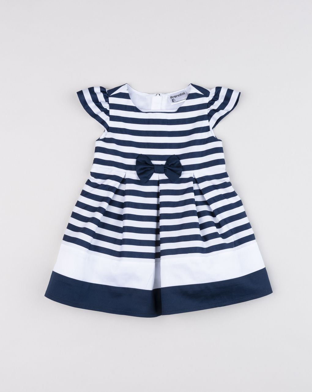 βρεφικό φόρεμα ριγέ μπλε/λευκό elegant για κορίτσι